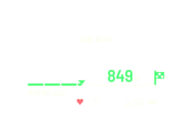 Cool-down screen